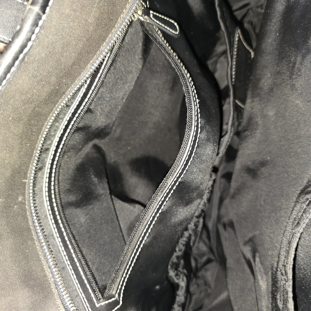 Coach #5468 Metallic Black Leather Diaper Bag - Tote